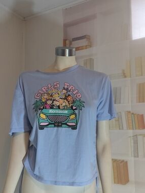 Nickelodeon Light Blue 'Girls Trip' Cartoon Graphic Tee